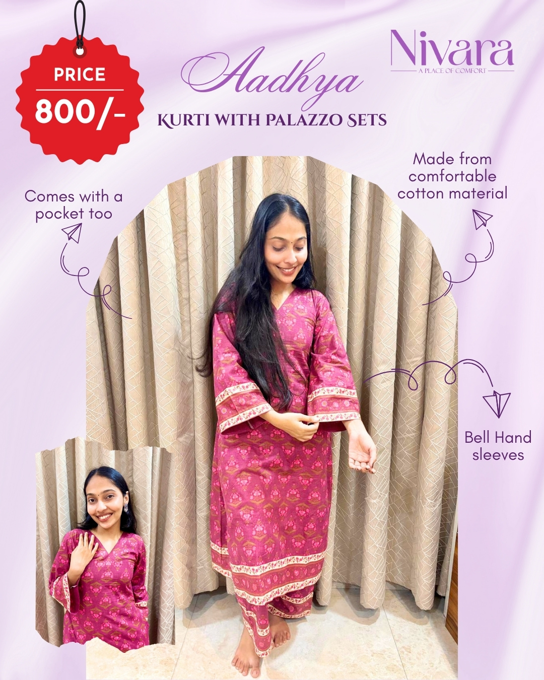 Aadhya Kurti with Palazzo Set