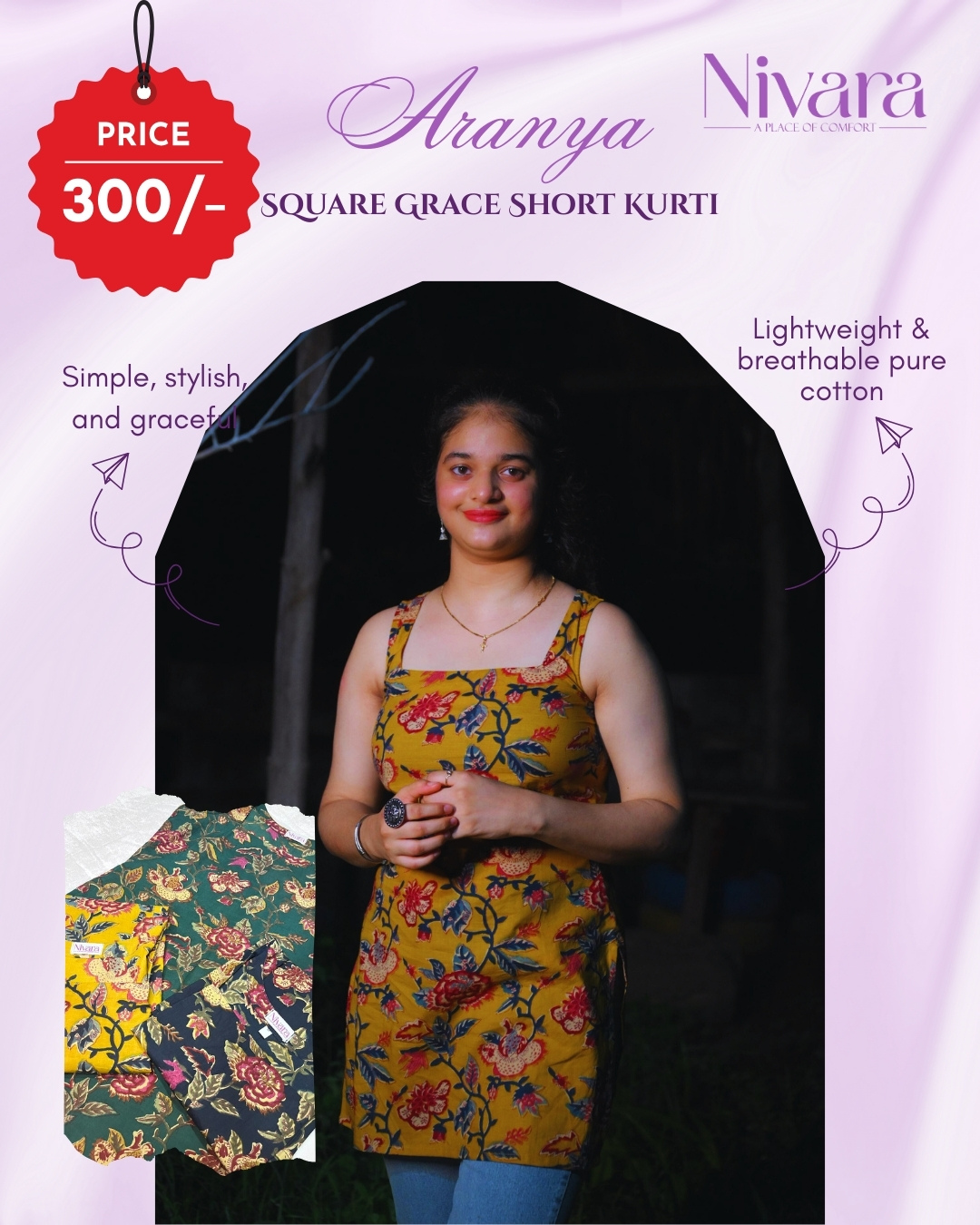 Aranya Square Grace Short Kurti