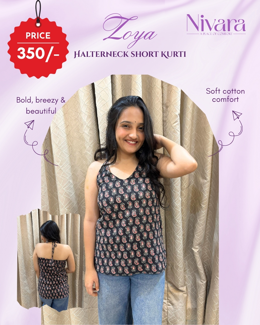 Zoya Halterneck Short Kurti